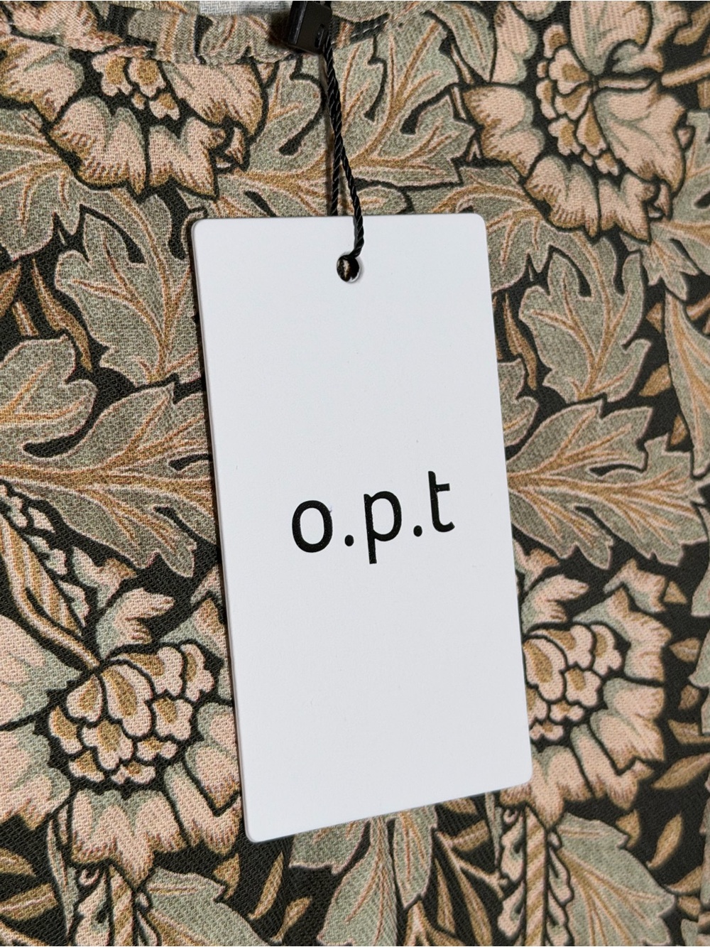 O.P.T. Floral Print Ruffle Sleeve Maxi Dress in Beige 100% Cotton S - Picture 6 of 8